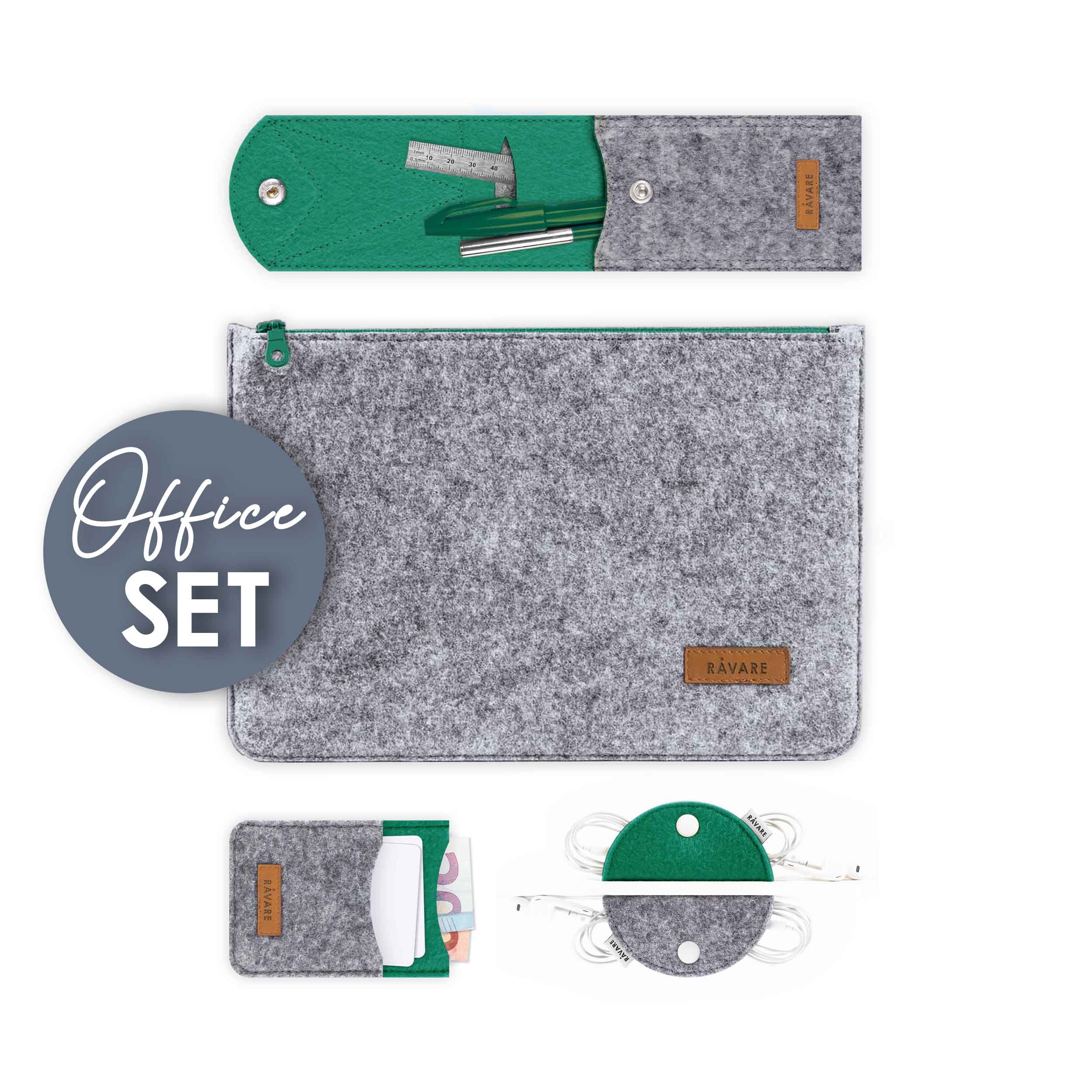 set-office-gruen.jpg Produktset OFFICE hellgrau-grün – Bild 1